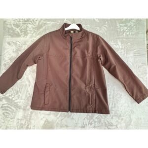 Hartwell Mens XL Jacket Full Zip Brown Lightweight Layering‎ Coat